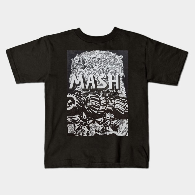 Monster truck wheels/characters Mash75Art design Kids T-Shirt by Mash75Art